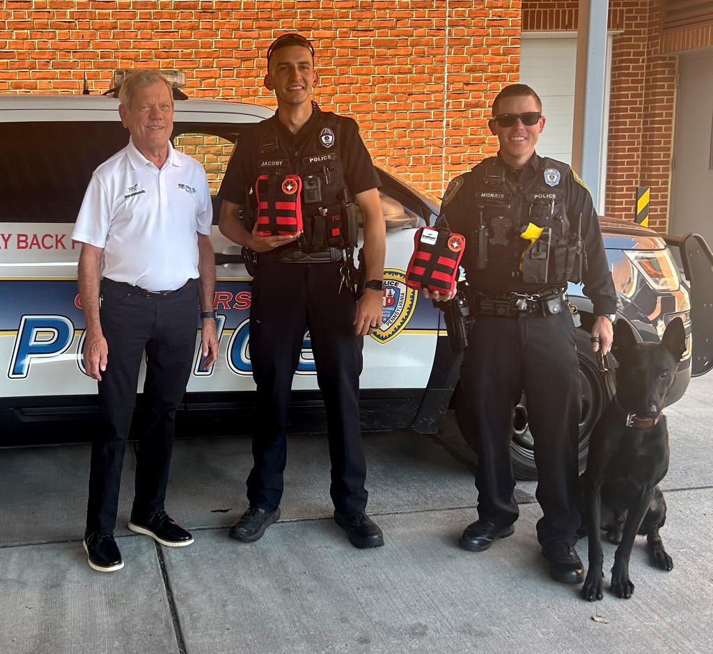 DogWatch by Perry Fence donates K9 medic kits to the Chambersburg PA Police Department K9s 