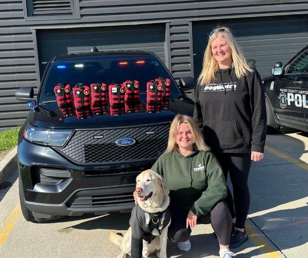 Wayne County Airport Authority Police K9s receive donation of K9 Medic Kits from DogWatch of Southeastern Michigan